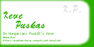 keve puskas business card